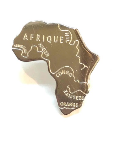 Mayorista Z. Emilie - Map Africa steel earring