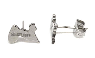 Wholesaler Z. Emilie - Map Guadeloupe steel earring