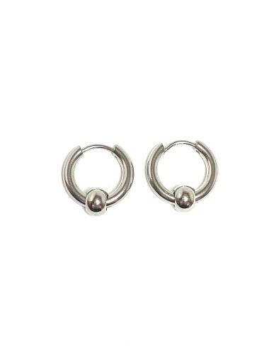 Wholesaler Z. Emilie - Creole with ball steel earring