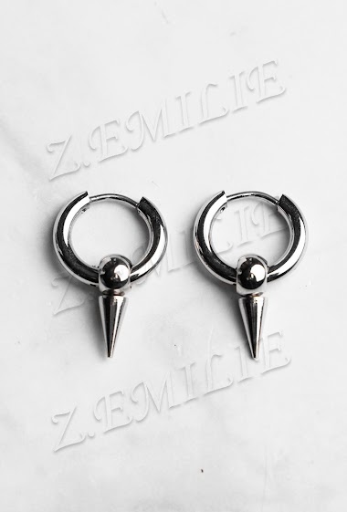 Mayorista Z. Emilie - Creole with pic steel earring