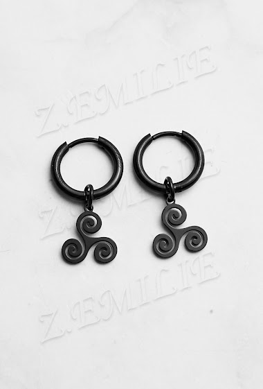 Großhändler Z. Emilie - Triskell creole steel earring