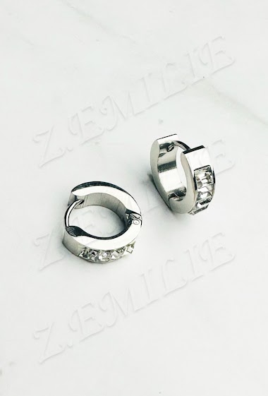 Wholesalers Z. Emilie - Zirconium steel earring