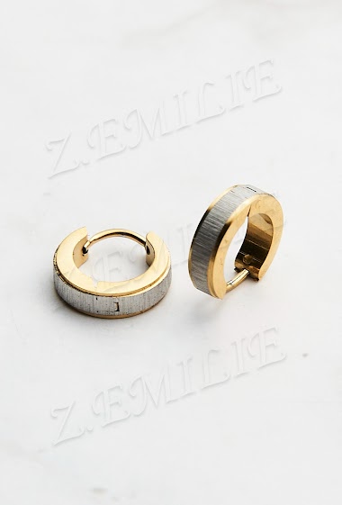 Wholesaler Z. Emilie - Creole steel earring