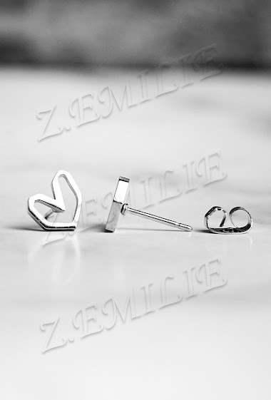 Großhändler Z. Emilie - Heart steel earring