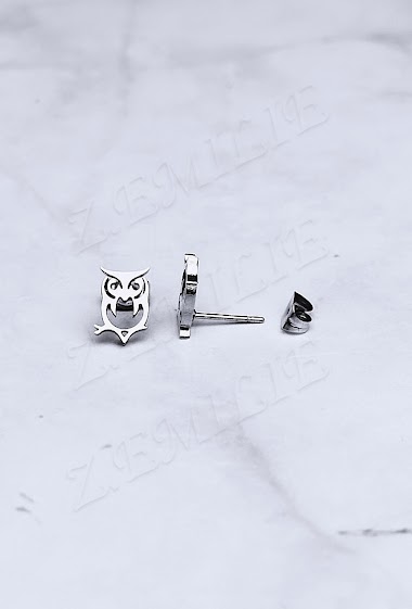 Großhändler Z. Emilie - Owl steel earring