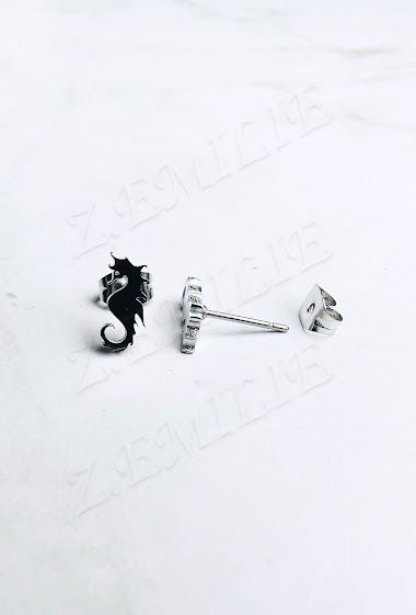 Wholesaler Z. Emilie - Seahorse steel earring
