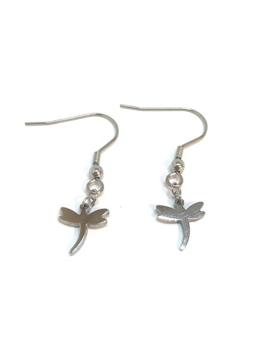 Wholesaler Z. Emilie - Dragonfly steel earring