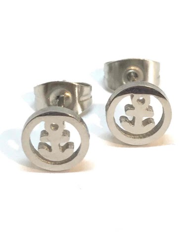 Wholesaler Z. Emilie - Marine anchor steel earring