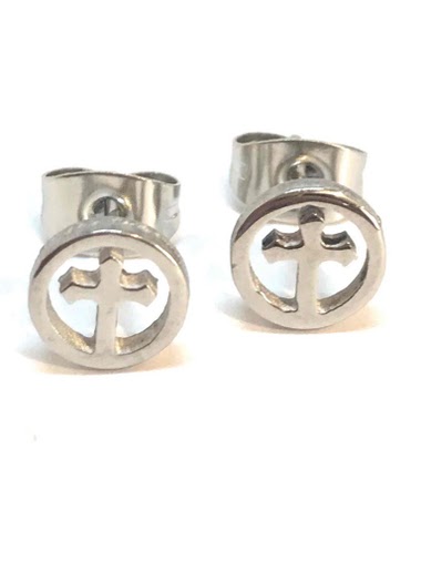 Wholesaler Z. Emilie - Cross steel earring