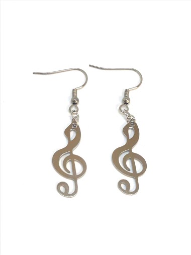 Wholesaler Z. Emilie - Music note steel earring