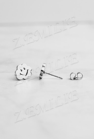 Wholesaler Z. Emilie - Cloud steel earring