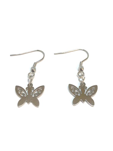 Wholesaler Z. Emilie - Butterfly steel earring