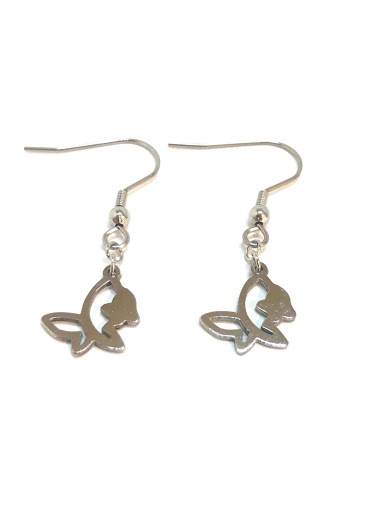 Wholesaler Z. Emilie - Butterfly steel earring