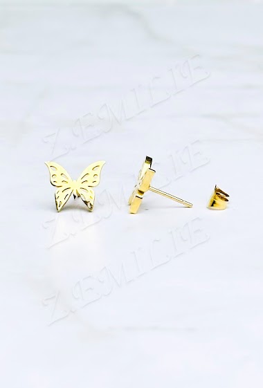 Großhändler Z. Emilie - Butterfly steel earring
