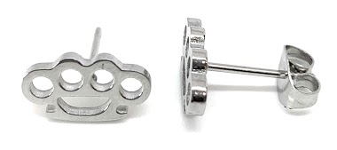 Wholesaler Z. Emilie - Brass knuckles steel earring