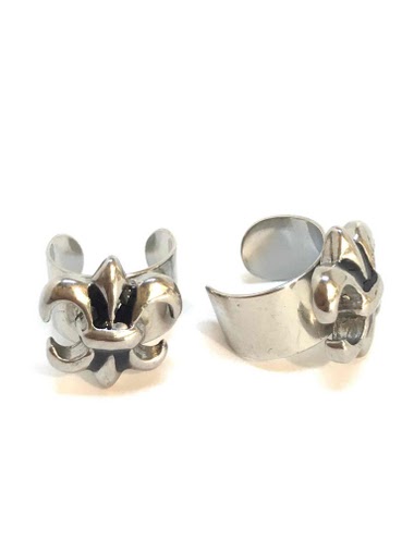 Wholesaler Z. Emilie - Lily flower steel earring