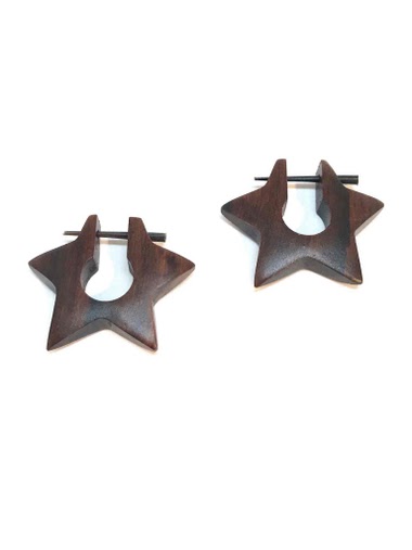 Wholesaler Z. Emilie - Star wood earring