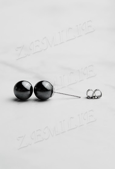 Wholesalers Z. Emilie - Hematite stone earring