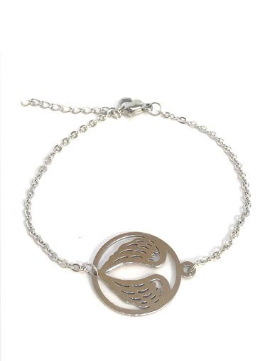 Wholesaler Z. Emilie - Wings steel bracelet