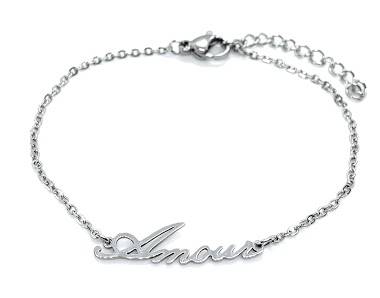 Wholesaler Z. Emilie - "Amour" steel bracelet