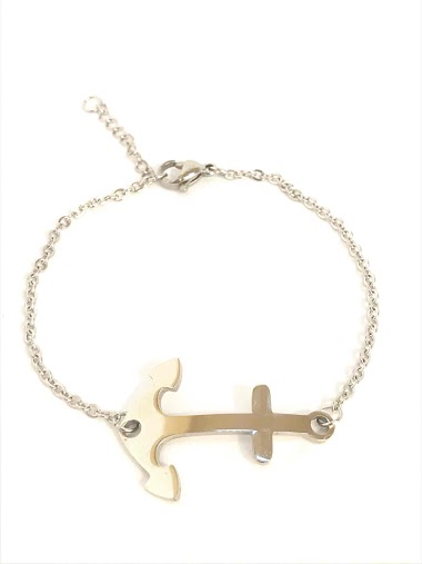 Wholesaler Z. Emilie - Marine anchor steel bracelet