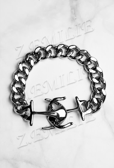 Wholesaler Z. Emilie - Marine anchor steel bracelet