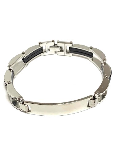 Mayorista Z. Emilie - Rubber steel bracelet to engrave