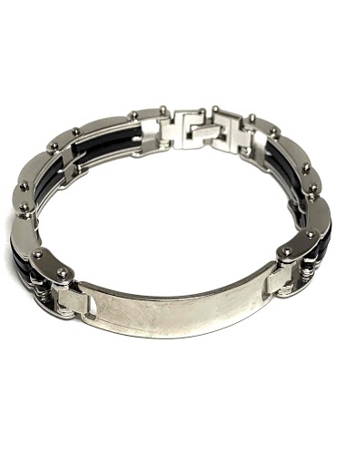 Mayorista Z. Emilie - Rubber steel bracelet to engrave