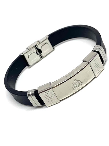 Großhändler Z. Emilie - Tribal rubber steel bracelet