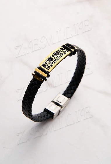 Wholesaler Z. Emilie - Triskell rubber steel bracelet