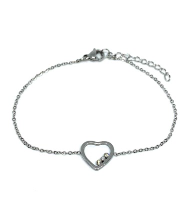 Wholesaler Z. Emilie - Heart steel bracelet