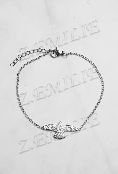Wholesaler Z. Emilie - Hammered dove steel bracelet