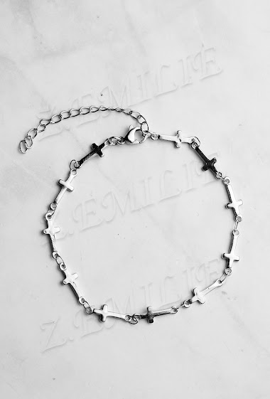 Großhändler Z. Emilie - Cross steel bracelet