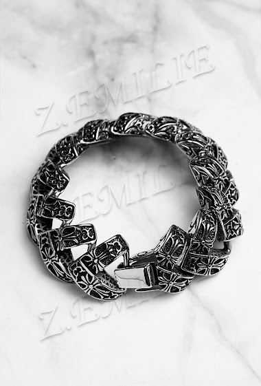 Grossiste Z. Emilie - Bracelet acier croix