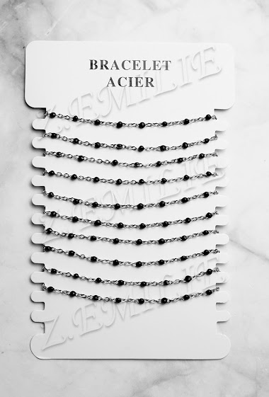 Wholesaler Z. Emilie - Black steel bracelet