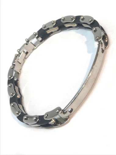 Mayorista Z. Emilie - Steel rubber bracelet to engrave