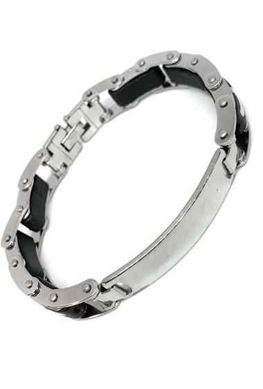 Großhändler Z. Emilie - Steel rubber bracelet to engrave