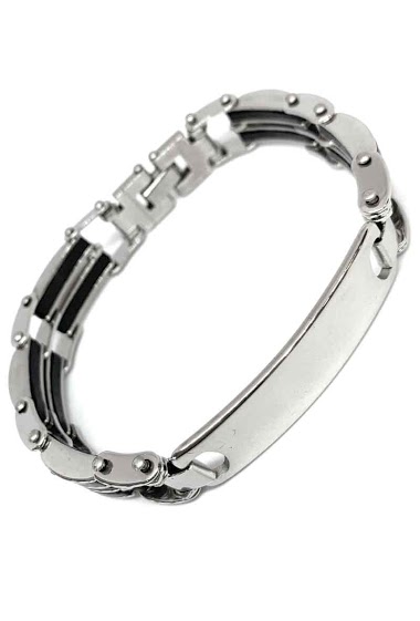 Wholesaler Z. Emilie - Steel rubber bracelet to engrave