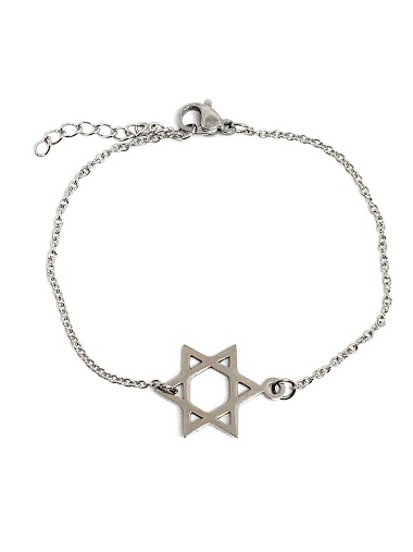Wholesaler Z. Emilie - David star steel bracelet