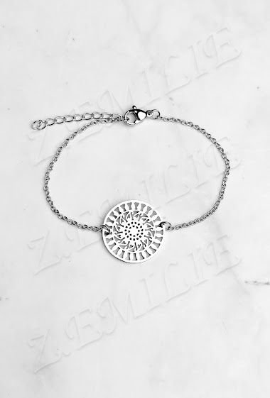 Großhändler Z. Emilie - Mandala flower steel bracelet