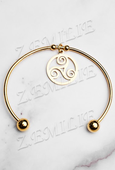 Wholesaler Z. Emilie - Triskell steel bracelet