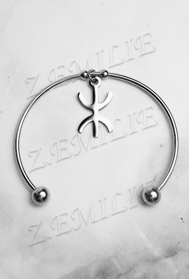 Grossiste Z. Emilie - Bracelet acier jonc berbère