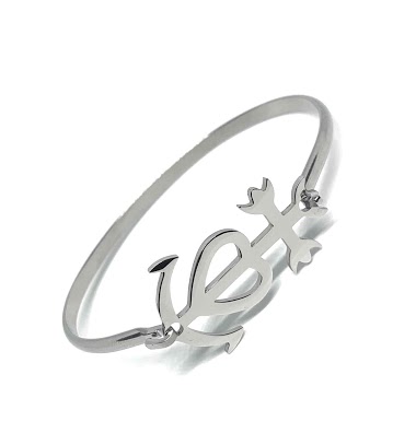 Wholesaler Z. Emilie - Camargue cross steel bracelet