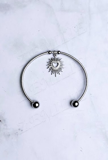 Wholesalers Z. Emilie - Heart steel bracelet