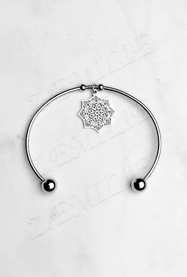 Wholesaler Z. Emilie - Mandala flower steel bracelet