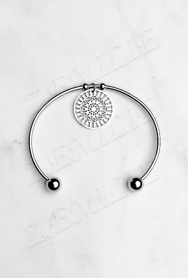 Großhändler Z. Emilie - Mandala flower steel bracelet