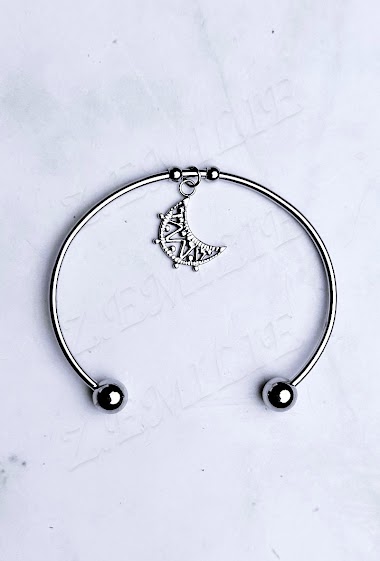 Wholesalers Z. Emilie - Moon steel bracelet