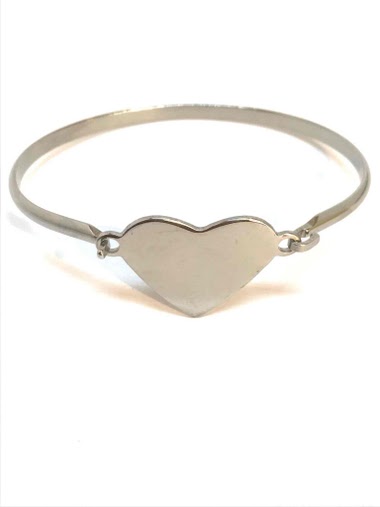 Wholesaler Z. Emilie - Heart to engrave steel bracelet