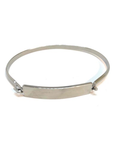 Großhändler Z. Emilie - Rectangular to engrave steel bracelet