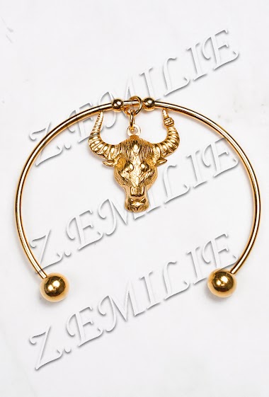 Wholesaler Z. Emilie - Bull head steel bracelet